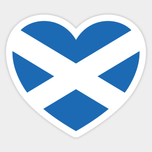 Scotland Flag Heart Sticker